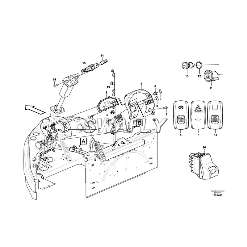 SWAFLY Instrument Cluster VOE11380400 11380400 Machinery Spare Parts L120F L150F
SWAFLY Instrument Cluster VOE11380400 11380400 Machinery Spare Parts L120F L150F