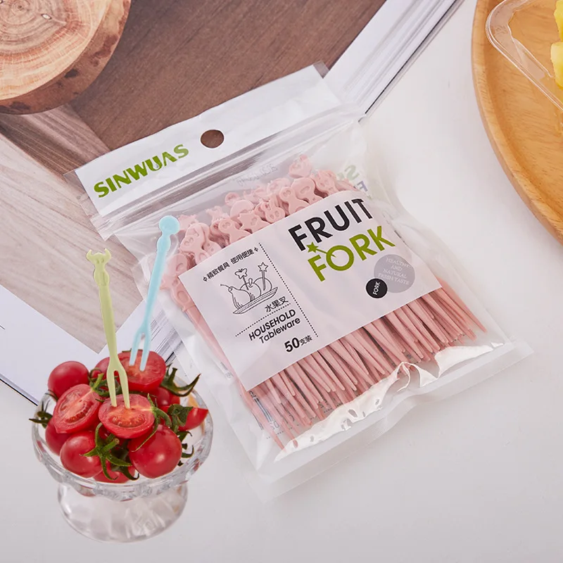 50pcs/bag Home Cute Fruit Fork Set Plastic Disposable Fruit Sign Home Cake Vegetable Salad Small Fork Kitchen Tableware Tools
50pcs/bag Home Cute Fruit Fork Set Plastic Disposable Fruit Sign Home Cake Vegetable Salad Small Fork Kitchen Tableware Tools
