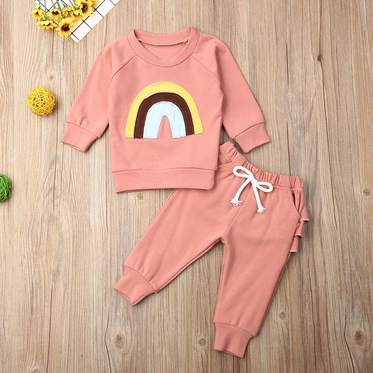 Pudcoco Newborn Baby Girl Clothes Solid Color Rainbow Print Long Sleeve Tops Ruffle Long Pants 2Pcs Outfits Cotton Clothes
Pudcoco Newborn Baby Girl Clothes Solid Color Rainbow Print Long Sleeve Tops Ruffle Long Pants 2Pcs Outfits Cotton Clothes