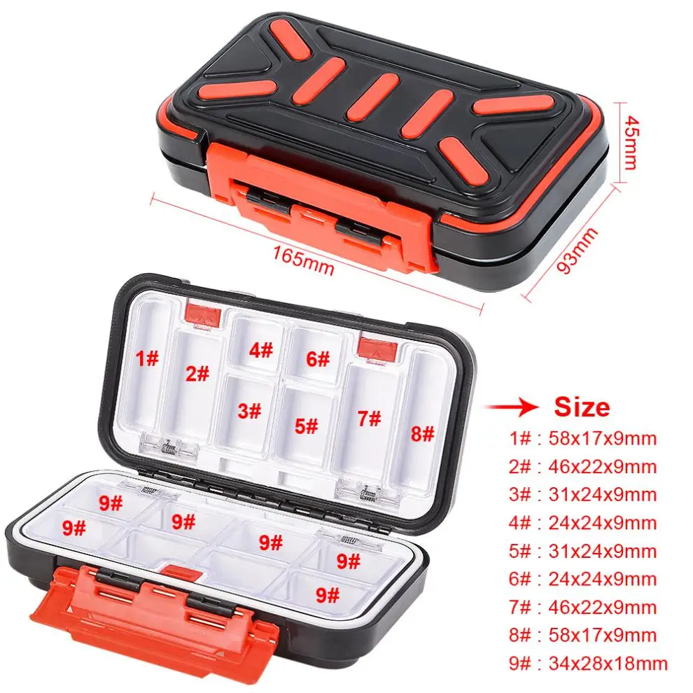 16.5 x 9.3 x 4.5cm Double layers Waterproof 16 Compartments Fishing Tackle Box Lures Hooks Accessories Storage Box
16.5 x 9.3 x 4.5cm Double layers Waterproof 16 Compartments Fishing Tackle Box Lures Hooks Accessories Storage Box