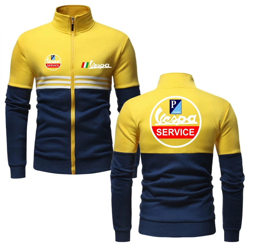 Spring Autumn New Vespa Logo Casual Fashion Up and Down Two Colors Patchwork Jacket Men Classic Style Tops Men Delicate Jacket
Spring Autumn New Vespa Logo Casual Fashion Up and Down Two Colors Patchwork Jacket Men Classic Style Tops Men Delicate Jacket