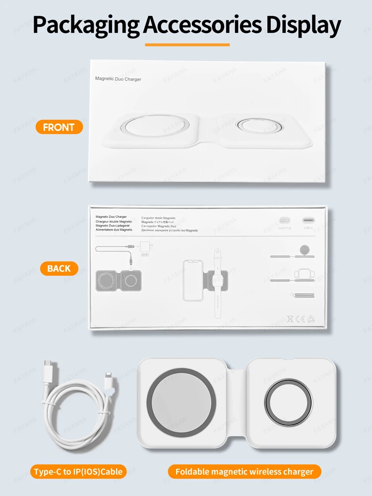 For Magnetic Safe Wireless Fast Charger For iPhone 12 Pro Max 12 Mini Wireless Duo Charger For Apple AirPods For Apple Watch
For Magnetic Safe Wireless Fast Charger For iPhone 12 Pro Max 12 Mini Wireless Duo Charger For Apple AirPods For Apple Watch