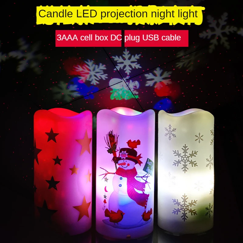 Led candle creative projection lamp day Led decorative Nightlight Christmas luminous candle lamp accessories decoration
Led candle creative projection lamp day Led decorative Nightlight Christmas luminous candle lamp accessories decoration