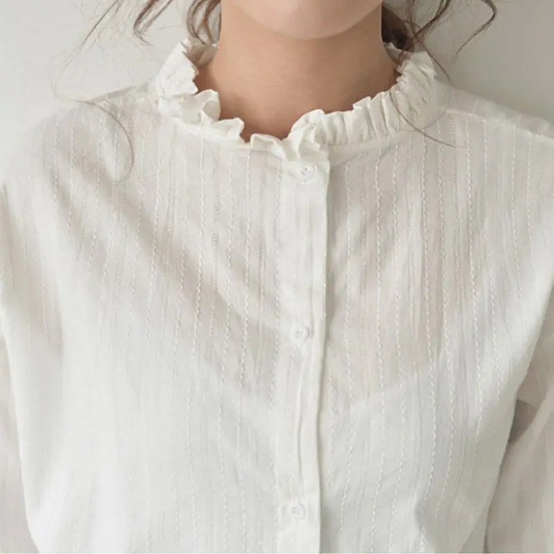 Summer Long Sleeve Shirt Women Sweet Blouses Tops Solid White Shirt Woman Clothes Office OL Female Blusas
Summer Long Sleeve Shirt Women Sweet Blouses Tops Solid White Shirt Woman Clothes Office OL Female Blusas