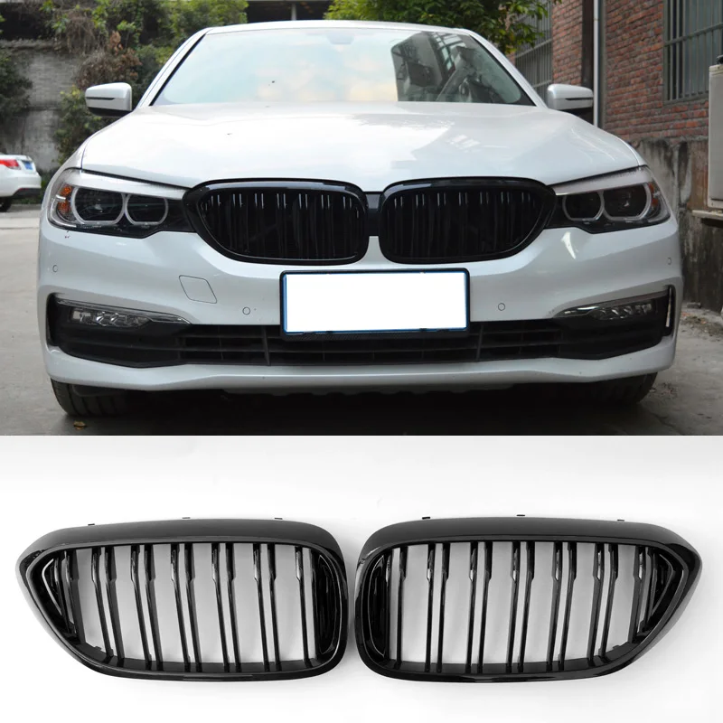 Двухрядная стильная яркая черная решетка для BMW G30 G38 F90 M5|black grill|grille blackfit grill |