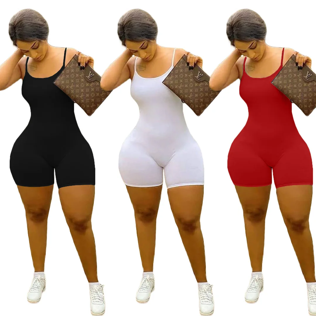 Suspender Open Back One Piece Women's Shorts Suspender Jumpsuit Solid Color Tight Casual Fashion Solid Color Sports Jumpsuit
Suspender Open Back One Piece Women's Shorts Suspender Jumpsuit Solid Color Tight Casual Fashion Solid Color Sports Jumpsuit