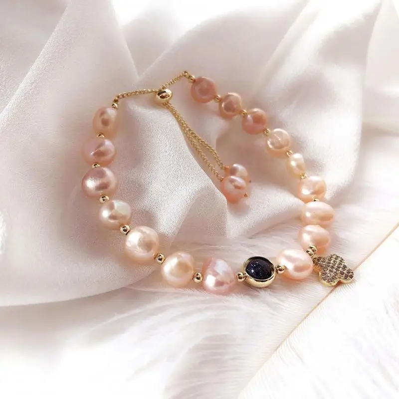 Pink Freshwater Pearl Bracelet for Women Wedding Engagement Bracelet Exquisite Beads Chain Bracelet Party Birthday Fine Jewelry
Pink Freshwater Pearl Bracelet for Women Wedding Engagement Bracelet Exquisite Beads Chain Bracelet Party Birthday Fine Jewelry