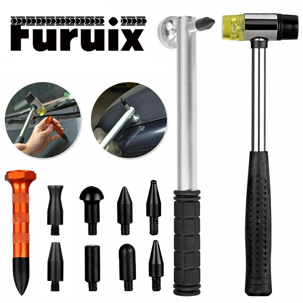 Auto Body Dent Removal Repair Hail Hammer Tap Down Tools with 9 Pcs Different Size Metal Paintless Dent Removal Tools
Auto Body Dent Removal Repair Hail Hammer Tap Down Tools with 9 Pcs Different Size Metal Paintless Dent Removal Tools