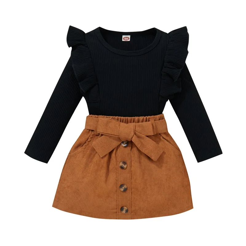 Kids Girls Skirt Clothes Set Long Sleeve Crew Neck Tops with Elastic Waist Skirt Casual Daily Outfit
Kids Girls Skirt Clothes Set Long Sleeve Crew Neck Tops with Elastic Waist Skirt Casual Daily Outfit