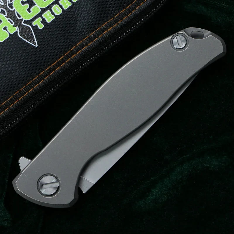 Green thorn Flipper F95 K110 стальной Nudist титановая ручка карманный складной нож для кемпинга