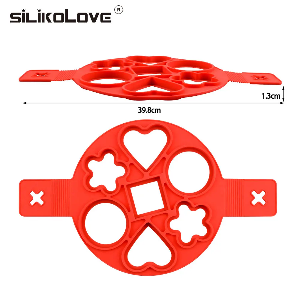 SILIKOLOVE Heart Round Flower Square Shape Egg Silicone Pancake Mold Maker Nonstick Cooking Tool Egg Ring Maker Easy Fantast
SILIKOLOVE Heart Round Flower Square Shape Egg Silicone Pancake Mold Maker Nonstick Cooking Tool Egg Ring Maker Easy Fantast
