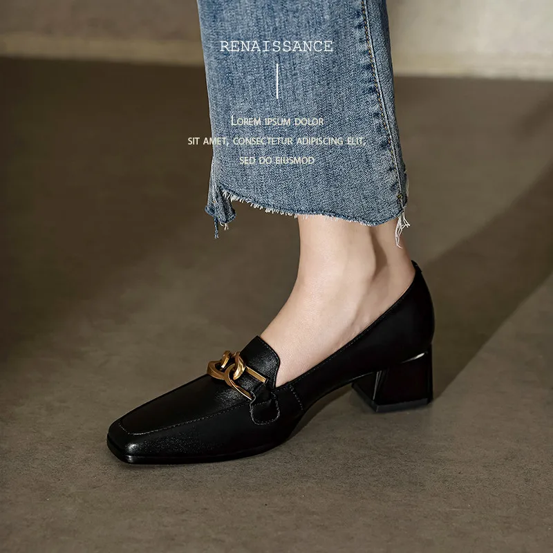 FEDONAS 2021 Fashion Women Shoes Newest Metal Decoration Thick Heels Pumps Genuine Leather Working Office Shoes Woman Heels
FEDONAS 2021 Fashion Women Shoes Newest Metal Decoration Thick Heels Pumps Genuine Leather Working Office Shoes Woman Heels