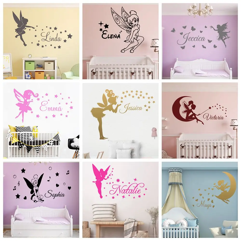 Fairy Custom Name Stars And Angel Art Vinyl Wall Sticker For Kids Room Girl Room Decorative Wall Decals Stickers Mural Wallpaper
Fairy Custom Name Stars And Angel Art Vinyl Wall Sticker For Kids Room Girl Room Decorative Wall Decals Stickers Mural Wallpaper