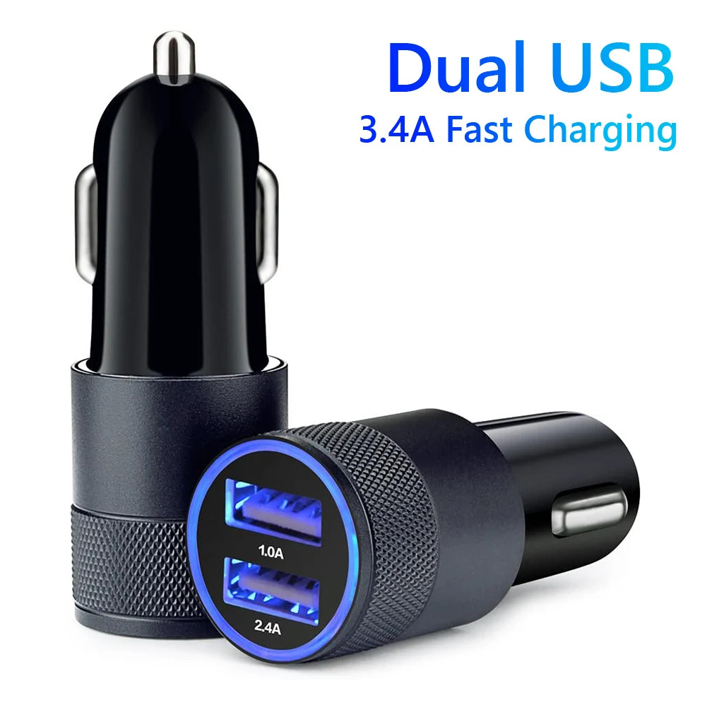 Автомобильное зарядное устройство с двумя USB-портами, 5 в постоянного тока, 3,4 А, адаптер для быстрой зарядки для iPhone, Samsung, автомобильное заря...
Автомобильное зарядное устройство с двумя USB-портами, 5 в постоянного тока, 3,4 А, адаптер для быстрой зарядки для iPhone, Samsung, автомобильное заря...