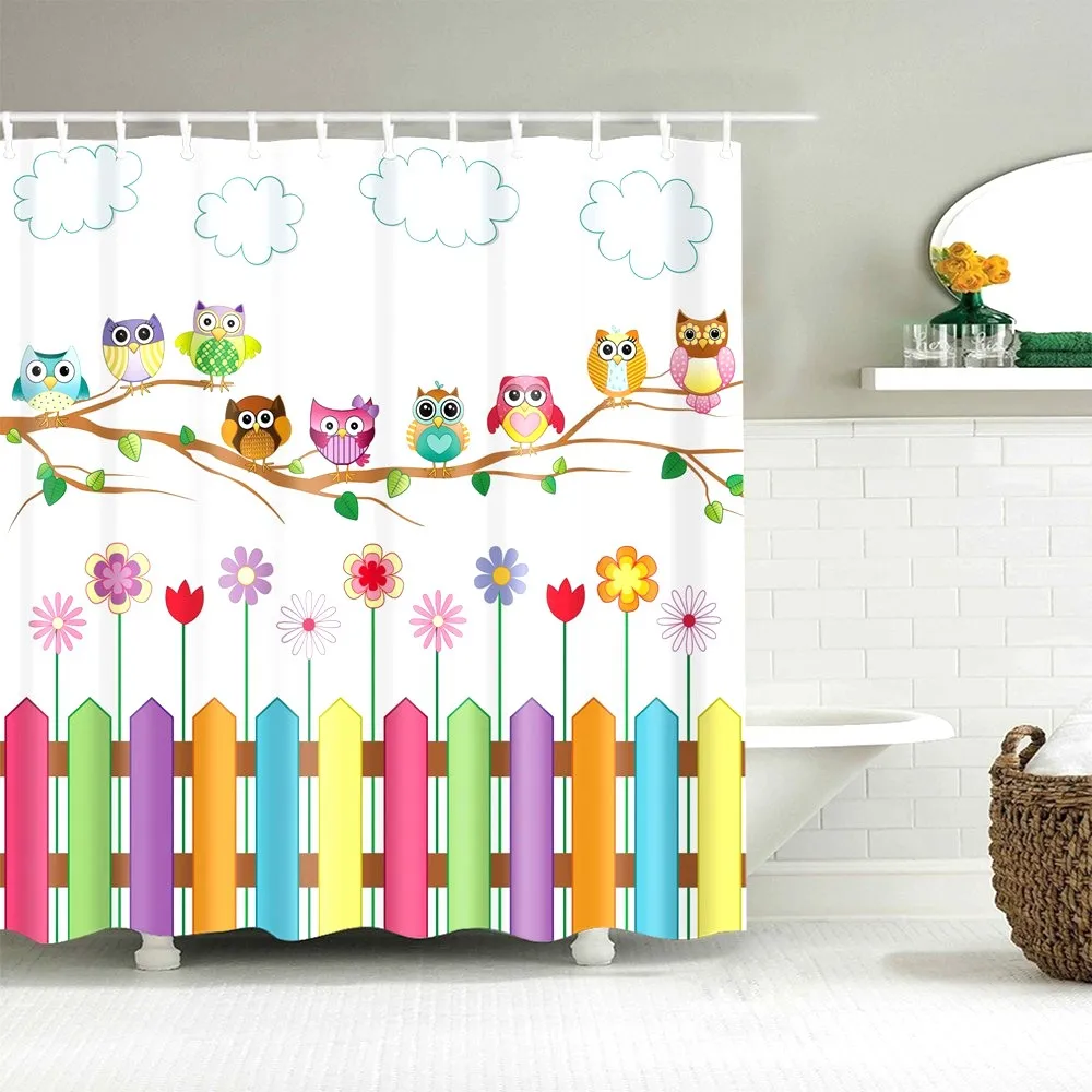 Dafield Kids Bathroom Shower Curtain Polyester Fabric Owls Dinosaur Cartoon For Sea Fish Sailboat With Hooks
Dafield Kids Bathroom Shower Curtain Polyester Fabric Owls Dinosaur Cartoon For Sea Fish Sailboat With Hooks