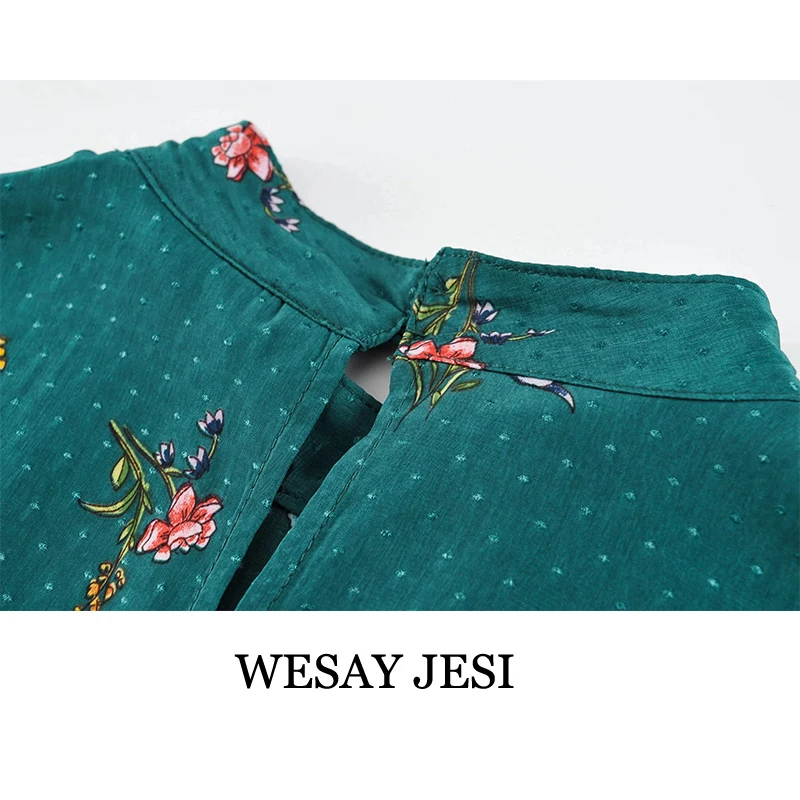 WESAY JESI Dress Za Green Print Floral High Neck Mini Dress Women Elegant Ruffle Puff Long Sleeve Dresses Ladies Short Dresses
WESAY JESI Dress Za Green Print Floral High Neck Mini Dress Women Elegant Ruffle Puff Long Sleeve Dresses Ladies Short Dresses