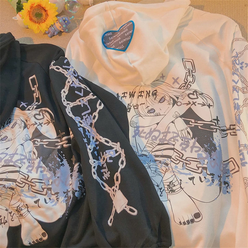2021 Autumn New Ulzzang Japanese Anime Cute Girl Hooded Coats Kawaii Cartoon Printed Long sleeve Zipper Sweatshirt Hoodies Women
2021 Autumn New Ulzzang Japanese Anime Cute Girl Hooded Coats Kawaii Cartoon Printed Long sleeve Zipper Sweatshirt Hoodies Women