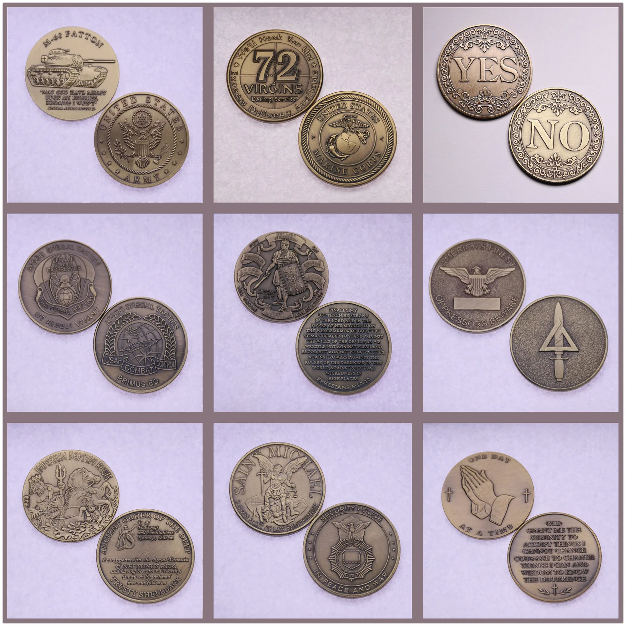 23 Different Styles Of Ancient Bronze Challenge Coin High Relief U.S. Military Challenge Coin Badge Collectibles Crafts
23 Different Styles Of Ancient Bronze Challenge Coin High Relief U.S. Military Challenge Coin Badge Collectibles Crafts