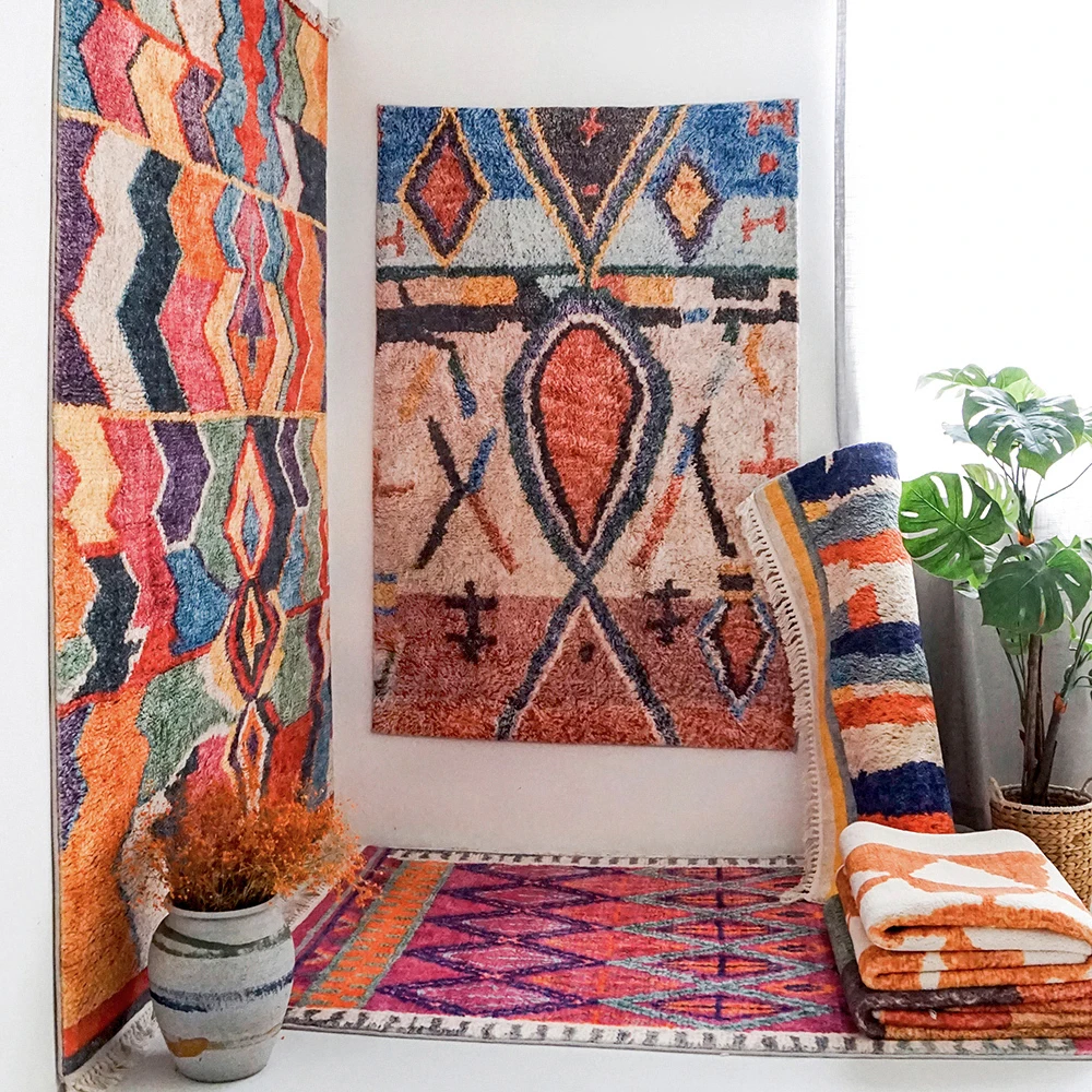 Morocco Style Big Size Decoration Vintage Area Rug, Bohemia Style Fleece Fabric Coffee Table Floor Mat,retro Room Carpet Living
Morocco Style Big Size Decoration Vintage Area Rug, Bohemia Style Fleece Fabric Coffee Table Floor Mat,retro Room Carpet Living