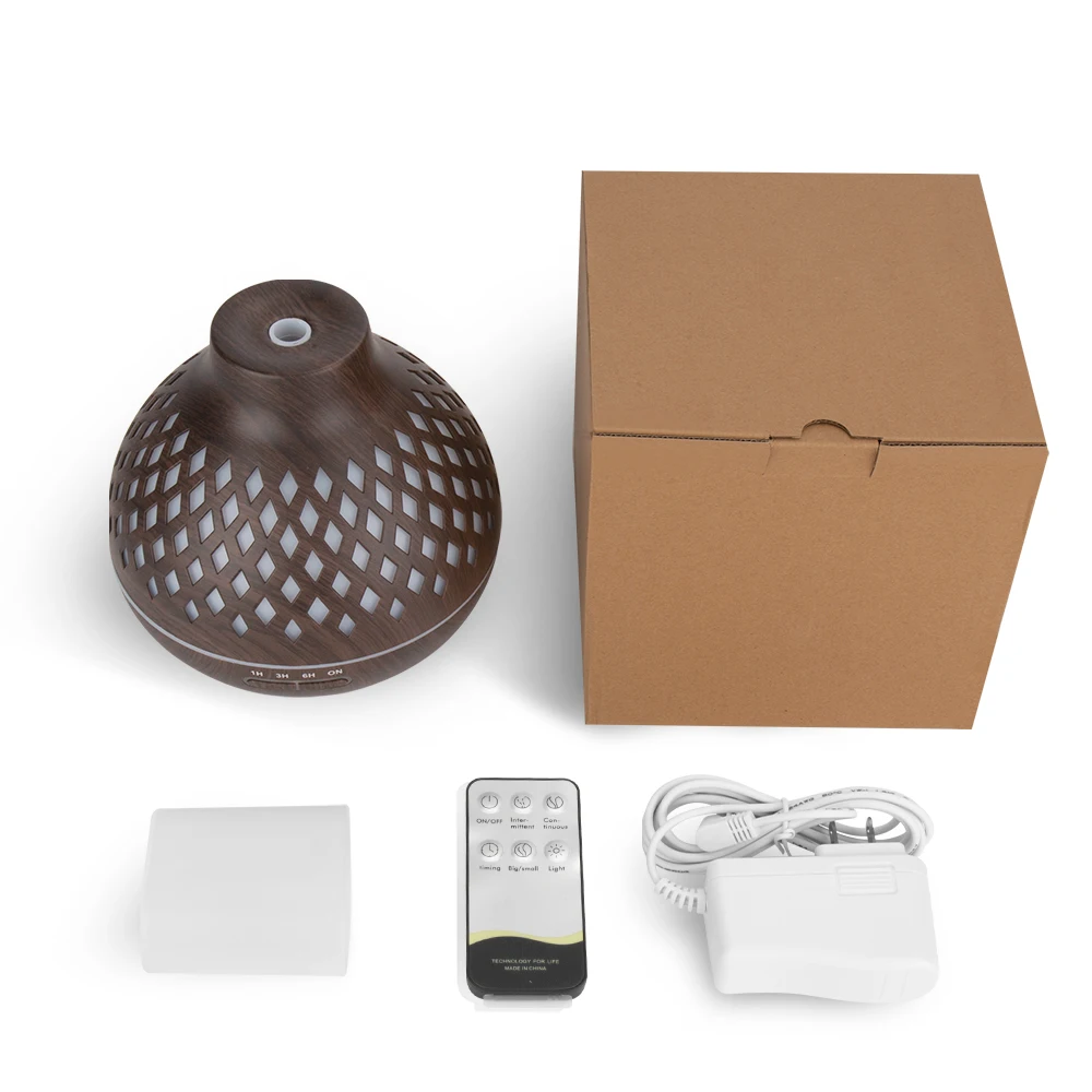 New 400ml Wood Essential Oil Diffuser Ultrasonic USB Air Humidifier with 7 Color LED Lights remote control Office Home difusor
New 400ml Wood Essential Oil Diffuser Ultrasonic USB Air Humidifier with 7 Color LED Lights remote control Office Home difusor