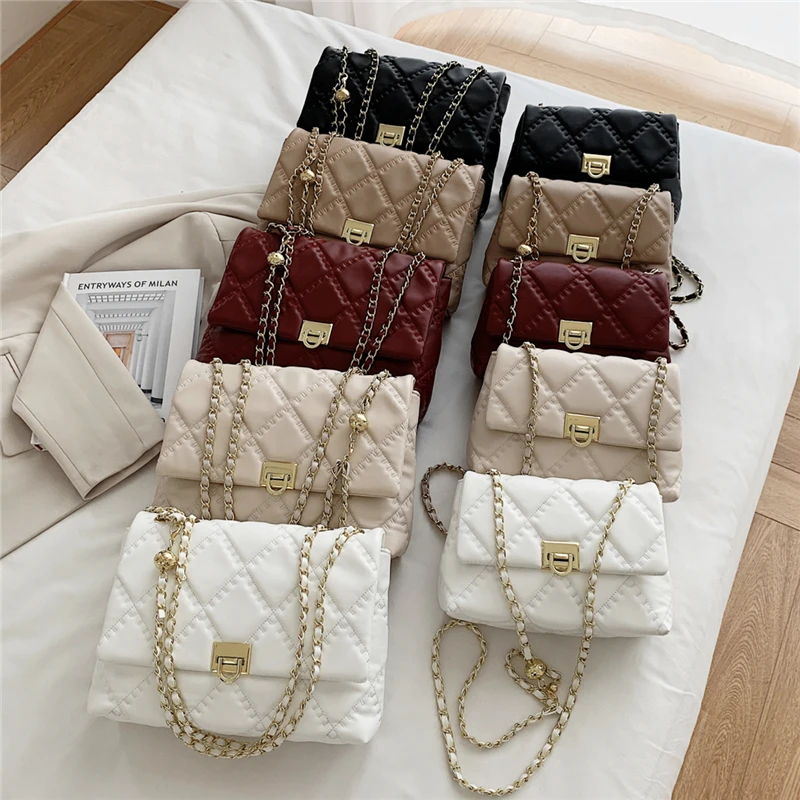 Burminsa Trendy Quilted Chain Shoulder Bags For Women Brand Designer Flip Lock High Quality Work Flap Ladies Crossbody Bags 2021
Burminsa Trendy Quilted Chain Shoulder Bags For Women Brand Designer Flip Lock High Quality Work Flap Ladies Crossbody Bags 2021