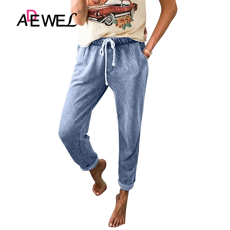 ADEWEL Solid Color Drawstring Denim High Waist Woman Jogger Autumn And Winter Pantalones Vaqueros Mujer Femme Pantalon XL
ADEWEL Solid Color Drawstring Denim High Waist Woman Jogger Autumn And Winter Pantalones Vaqueros Mujer Femme Pantalon XL