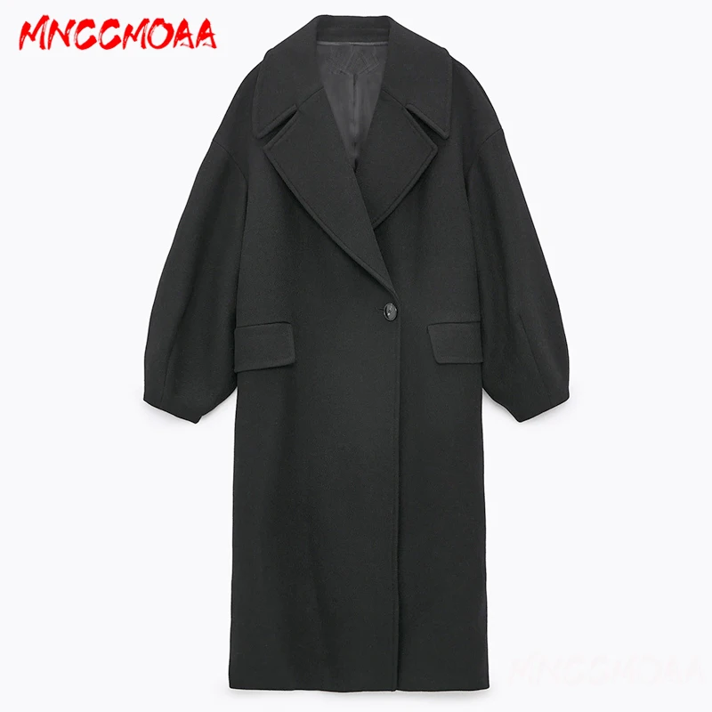 2020 Winter Fashion Black Woolen Coat Women Casual Solid Loose Long Jacket Outwear Female Oversize Elegant Overcoats Ladies
2020 Winter Fashion Black Woolen Coat Women Casual Solid Loose Long Jacket Outwear Female Oversize Elegant Overcoats Ladies