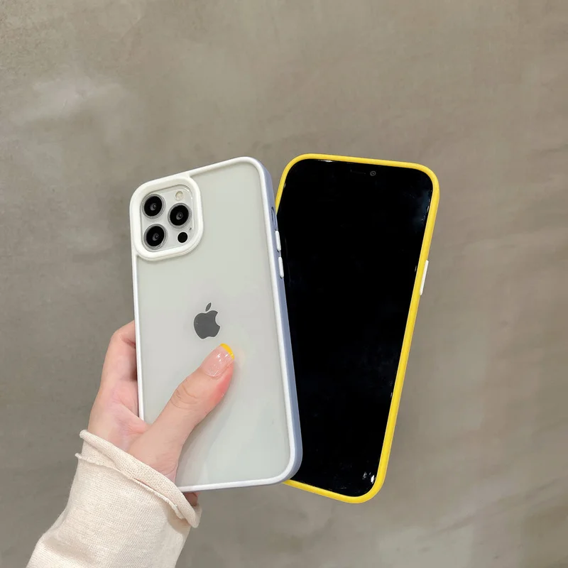 Candy Color Matching Transparent Phone Case For iPhone 12 11 Pro Max 7 8 Plus X XR XS Max 12 Pro Back Cover
Candy Color Matching Transparent Phone Case For iPhone 12 11 Pro Max 7 8 Plus X XR XS Max 12 Pro Back Cover