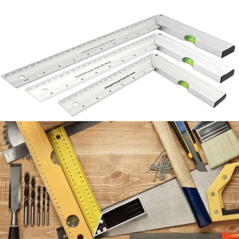 90° Angle Ruler Aluminum Gauge Thickening Carpenter Woodworking Square Gauge 300 
90° Angle Ruler Aluminum Gauge Thickening Carpenter Woodworking Square Gauge 300