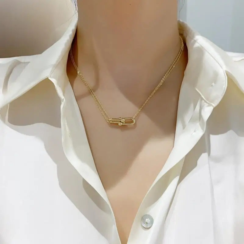 Korean Fashion Necklaces for Women Simple Double Geometric Chain Penthouse LeeJiah The Same Style Free Shipping
Korean Fashion Necklaces for Women Simple Double Geometric Chain Penthouse LeeJiah The Same Style Free Shipping