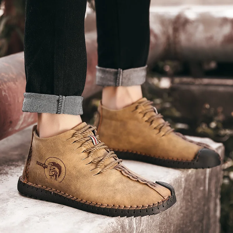 Keep Warm Winter Men Boots High Quality Split Leather Casual Men winter Shoes with Plush soft ankle boots size 38~48
Keep Warm Winter Men Boots High Quality Split Leather Casual Men winter Shoes with Plush soft ankle boots size 38~48