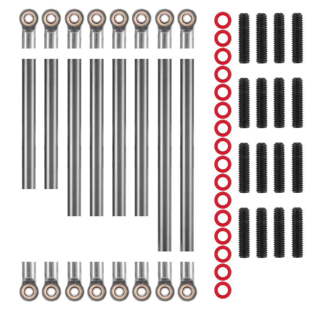 8pcs/lot Aluminum Alloy Link Rod Unassembled Kit 313MM Wheelbase for 1/10 RC Car Crawler Axial SCX10
8pcs/lot Aluminum Alloy Link Rod Unassembled Kit 313MM Wheelbase for 1/10 RC Car Crawler Axial SCX10