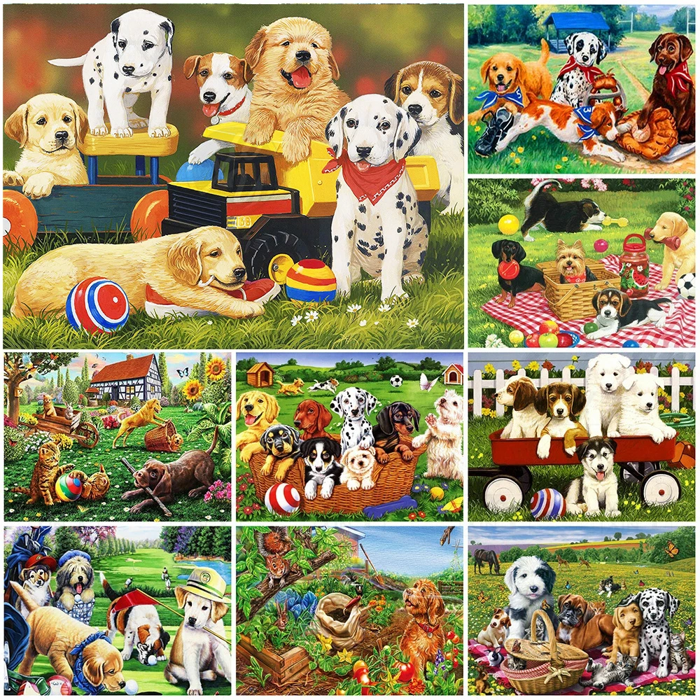 5D Diy Round diamond painting kit animal Dogs pattern cross stitch landscape mosaic diamond embroidery home decoration gifts
5D Diy Round diamond painting kit animal Dogs pattern cross stitch landscape mosaic diamond embroidery home decoration gifts