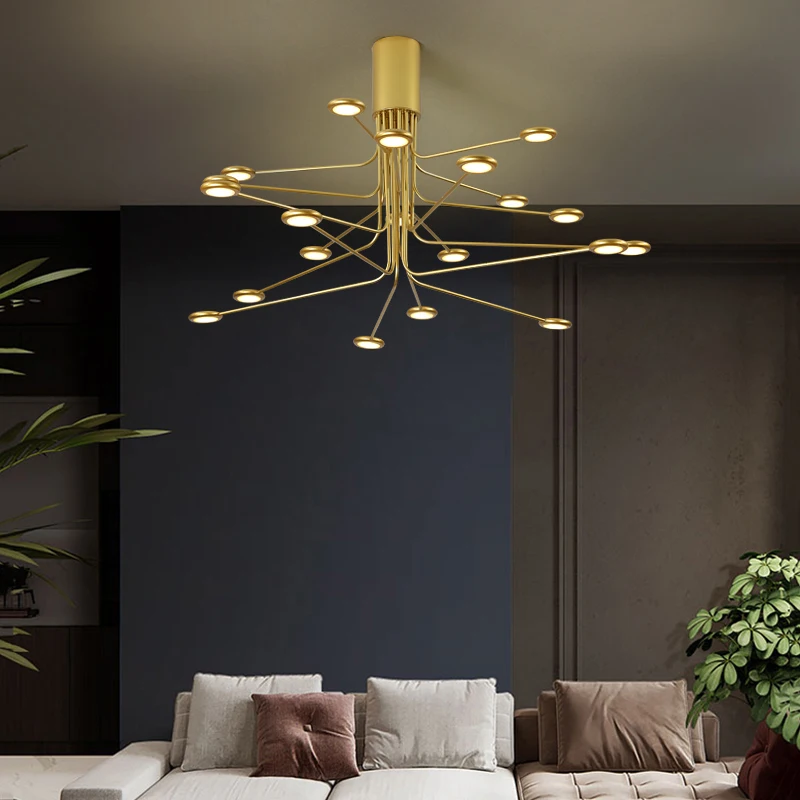 Light luxury living room led chandelier new Nordic home lamps modern minimalist bedroom dining room/golden/chandelier lighting
Light luxury living room led chandelier new Nordic home lamps modern minimalist bedroom dining room/golden/chandelier lighting