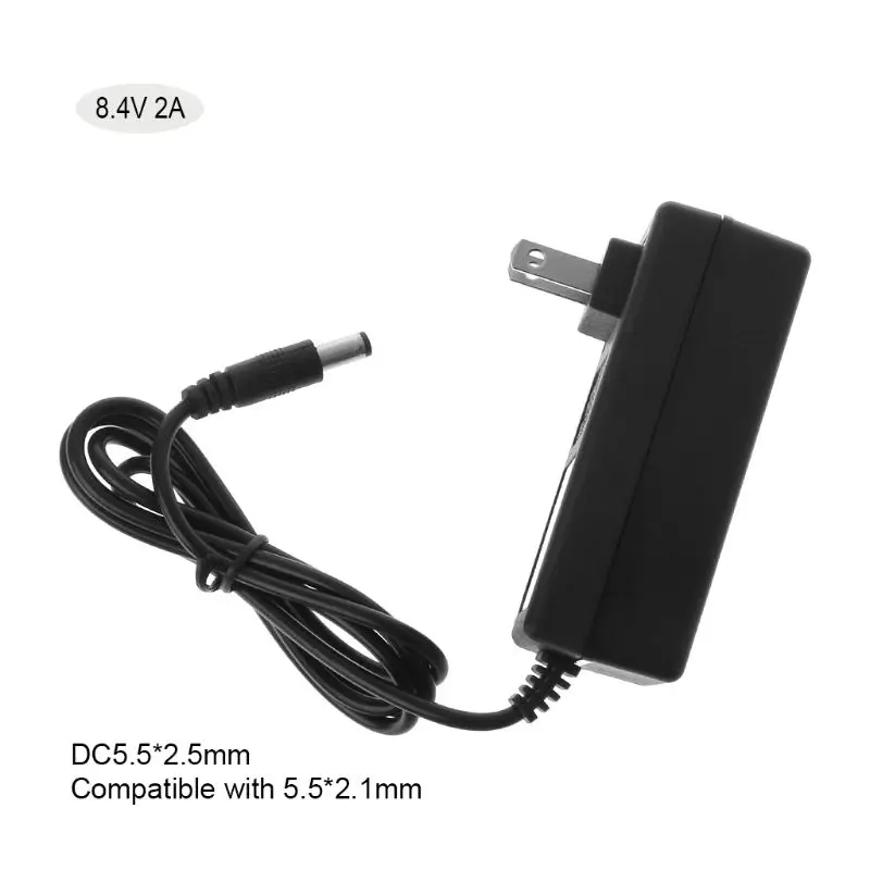 Battery Charger 8.4V DC 2A Intelligent Lithium Li-on Power Adapter EU US Plug Transformer Full Stop Automatically R2JF
Battery Charger 8.4V DC 2A Intelligent Lithium Li-on Power Adapter EU US Plug Transformer Full Stop Automatically R2JF