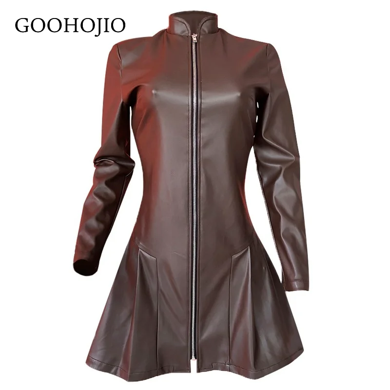 GOOHOJIO 2021 New Spring Autumn High Waist Leather Dress Women Slim Mini Sexy Dress for Women Pleated Women Fashionable Dress
GOOHOJIO 2021 New Spring Autumn High Waist Leather Dress Women Slim Mini Sexy Dress for Women Pleated Women Fashionable Dress
