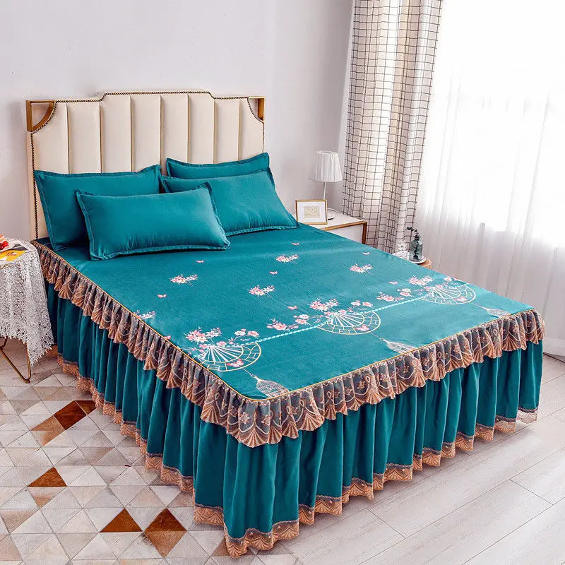 Princess style non-slip 1 piece bed skirt, lace bed cover, non-ballable bed sheet, bed sheet, bed protection cover
Princess style non-slip 1 piece bed skirt, lace bed cover, non-ballable bed sheet, bed sheet, bed protection cover