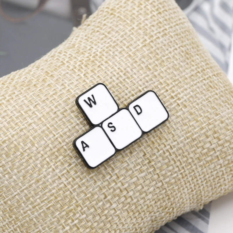 Игровая клавиатура WASD брошь забавные буквы блоки компьютерная игровая