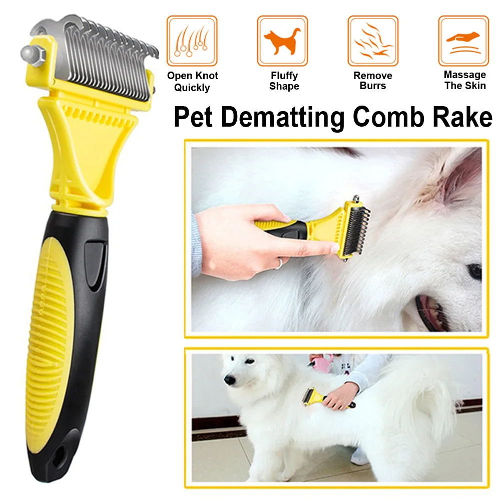 New Stainless Double-sided Pet Cat Dog Comb Brush Professional Large Dogs Open Knot Rake Knife Pet Grooming Products
New Stainless Double-sided Pet Cat Dog Comb Brush Professional Large Dogs Open Knot Rake Knife Pet Grooming Products