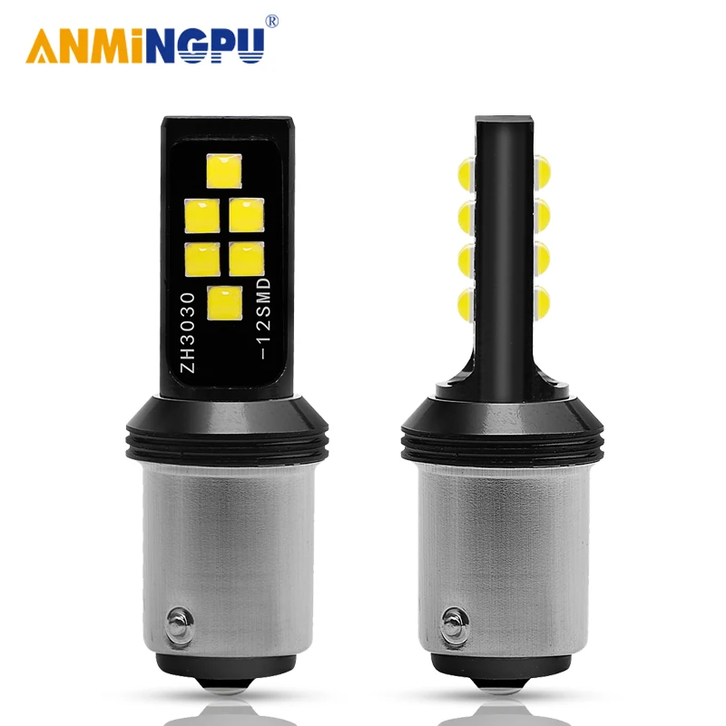 ANMINGPU 2x сигнальная лампа 1156 P21W Led PY21W BAU15S BA15S Canbus 3030SMD 1157 BAY15D P21/5W 12V сигнал поворота