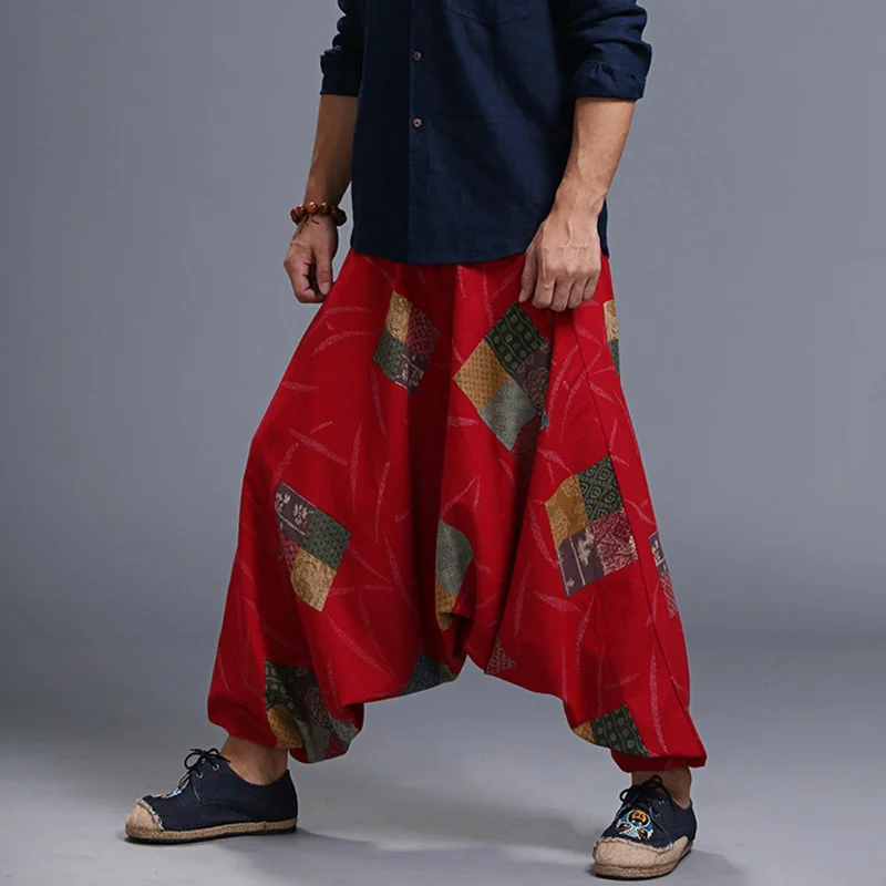 Plus Size Men Harem Pants Hiphop Baggy Loose Wide Leg Pants Cotton Linen Big Drop Crotch Joggers Trousers Chinese Style KK3843
Plus Size Men Harem Pants Hiphop Baggy Loose Wide Leg Pants Cotton Linen Big Drop Crotch Joggers Trousers Chinese Style KK3843