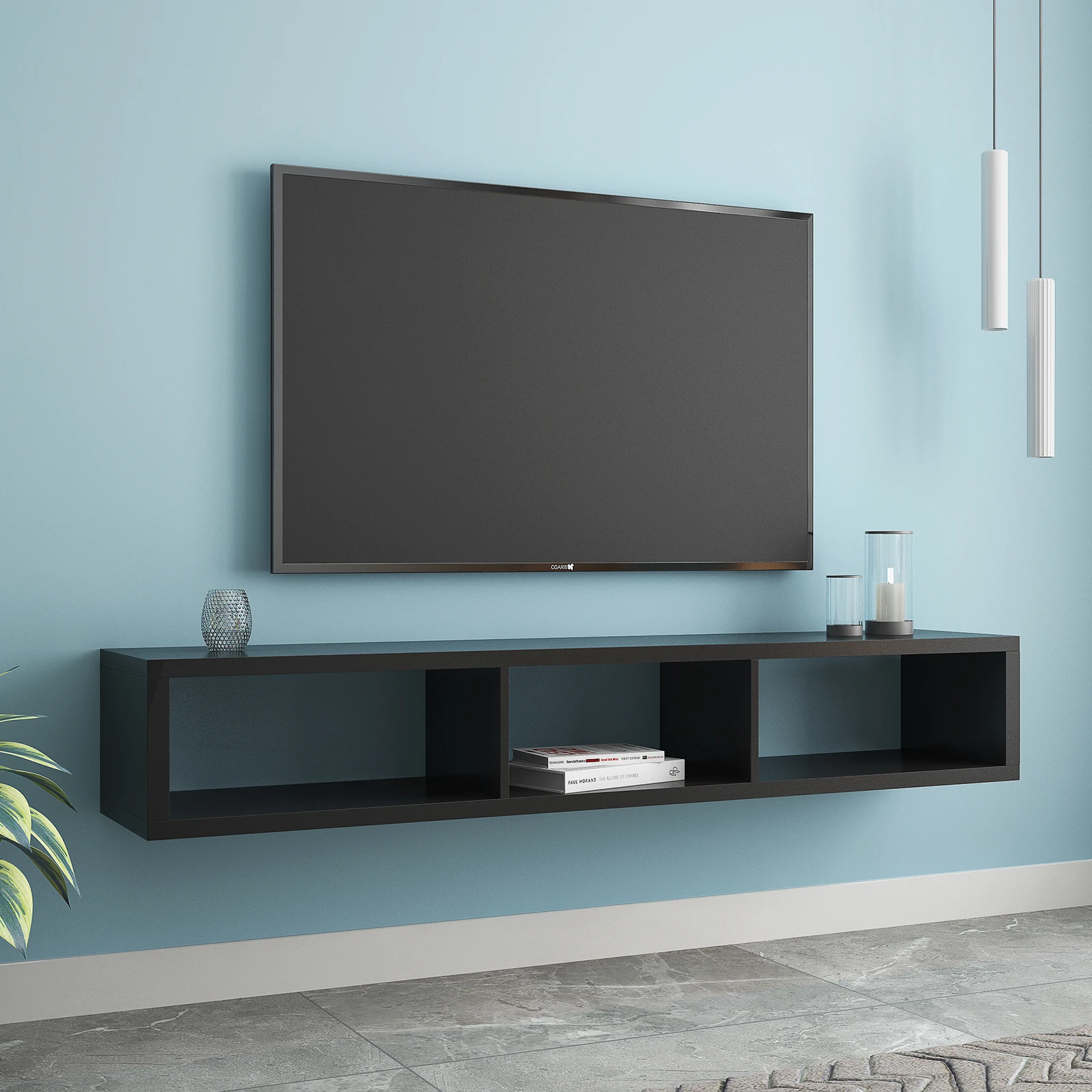 60 "Плавающая ТВ-консоль, современные черные ТВ-стенды, телевизионный стол, 3 ячейки, органайзер для хранения, полки, книги, искусственные поде...
60 "Плавающая ТВ-консоль, современные черные ТВ-стенды, телевизионный стол, 3 ячейки, органайзер для хранения, полки, книги, искусственные поде...