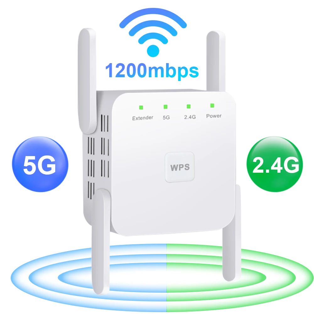 5G WiFi Repeater Wireless WiFi Amplifier 5Ghz WiFi Long Range Extender 1200M Wi Fi Booster Home Wi-Fi Internet Signal Amplifier
5G WiFi Repeater Wireless WiFi Amplifier 5Ghz WiFi Long Range Extender 1200M Wi Fi Booster Home Wi-Fi Internet Signal Amplifier