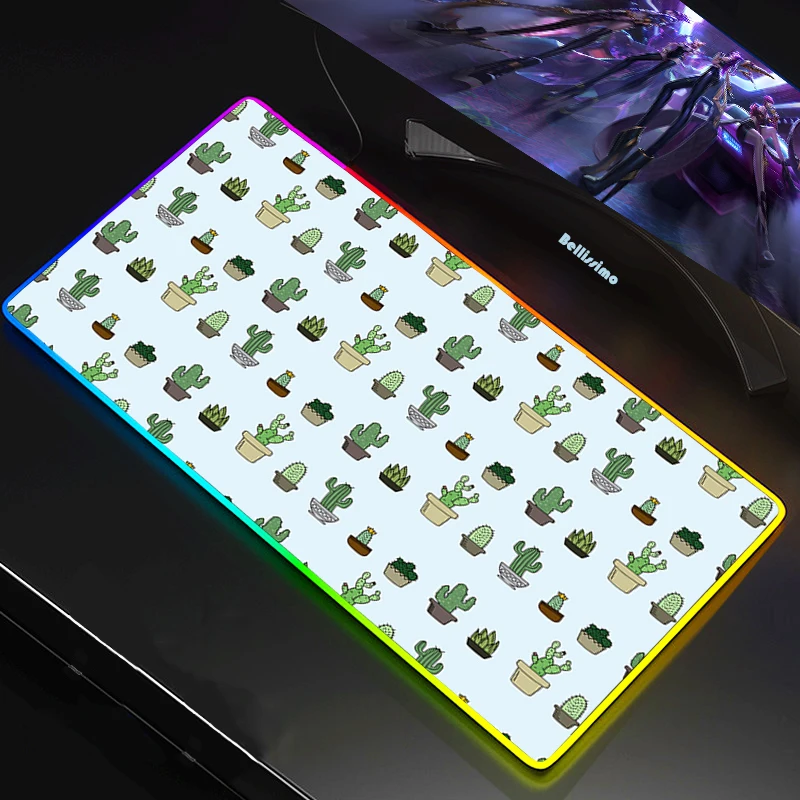 Cartoon art summer Cactus RGB Gaming Mouse Pad Mousepad Mause Pad Keyboard Desk Carpet Game Rubber No-slip LED Mouse Mat Gamer
Cartoon art summer Cactus RGB Gaming Mouse Pad Mousepad Mause Pad Keyboard Desk Carpet Game Rubber No-slip LED Mouse Mat Gamer