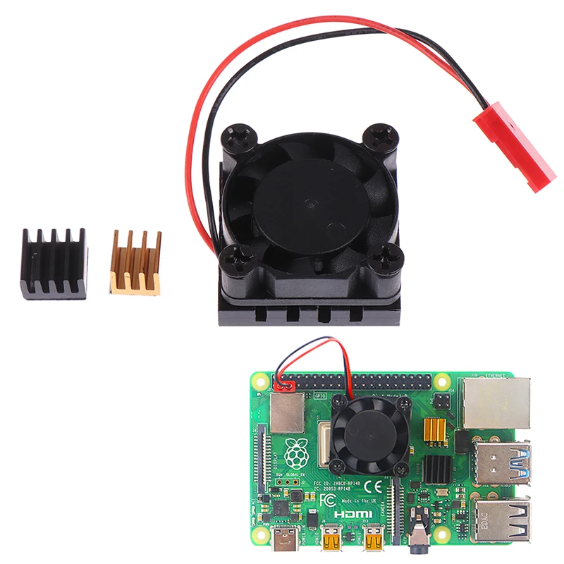 Copper Aluminum Cooling Pad For Raspberry Pi 4 /3/2 Universal Fan Cooler Module Square Cooling Fan with Heatsink Cooler Kit
Copper Aluminum Cooling Pad For Raspberry Pi 4 /3/2 Universal Fan Cooler Module Square Cooling Fan with Heatsink Cooler Kit