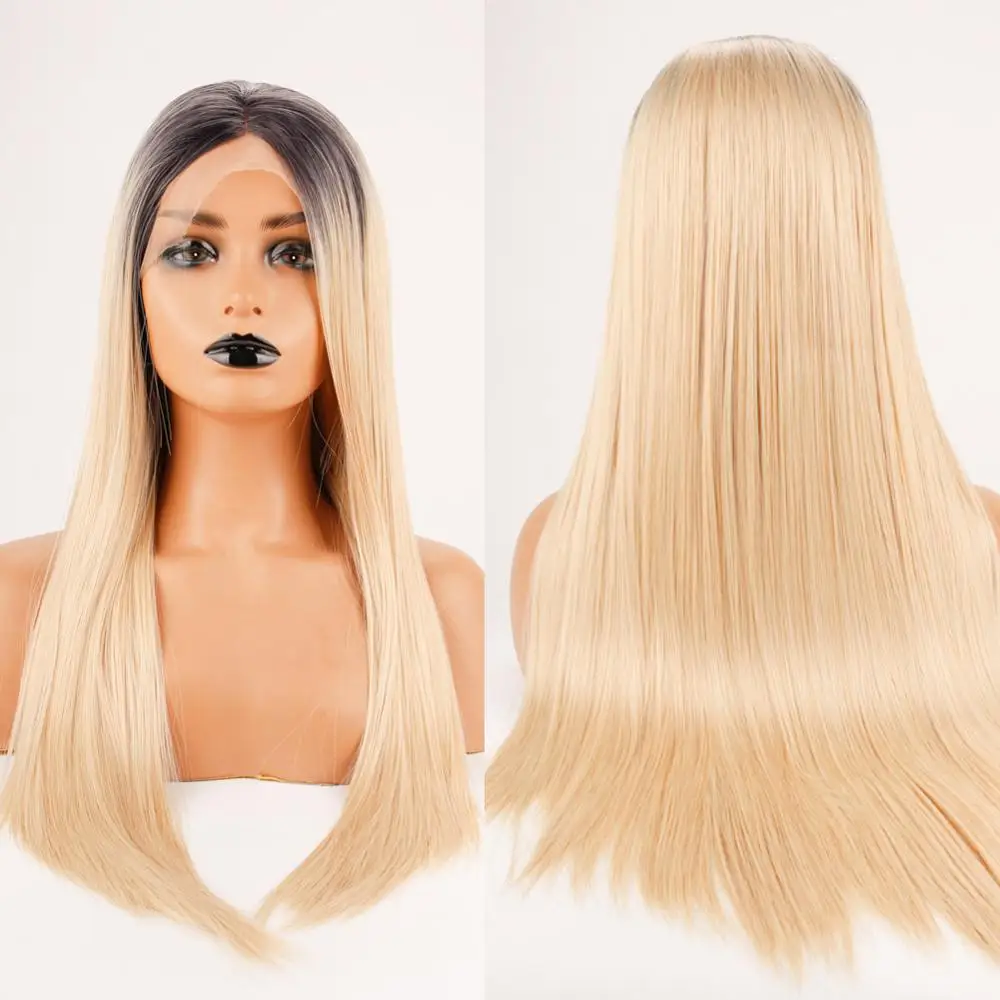 DLME Honey Blonde Front Lace Synthetic Straight Wig Malaysian Transparent Lace Part Front Hair Wigs For Black Women Ombre Wig
DLME Honey Blonde Front Lace Synthetic Straight Wig Malaysian Transparent Lace Part Front Hair Wigs For Black Women Ombre Wig