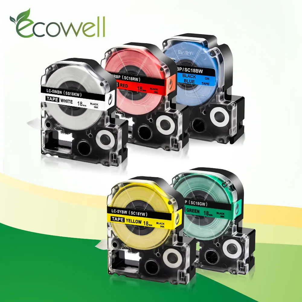 Ecowell label tape SS18KW/LC-5WBN LC 5WBN LC-5WBN9 compatible for Epson / kingjim for LW300 LW400 LW-600P LW-700 label printer
Ecowell label tape SS18KW/LC-5WBN LC 5WBN LC-5WBN9 compatible for Epson / kingjim for LW300 LW400 LW-600P LW-700 label printer