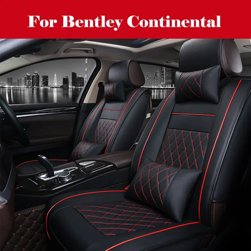 Black PU Leather Car Seat Covers Sit Cushion Protect Set + Pillows Universal Seat cushion For Bentley Continental
Black PU Leather Car Seat Covers Sit Cushion Protect Set + Pillows Universal Seat cushion For Bentley Continental