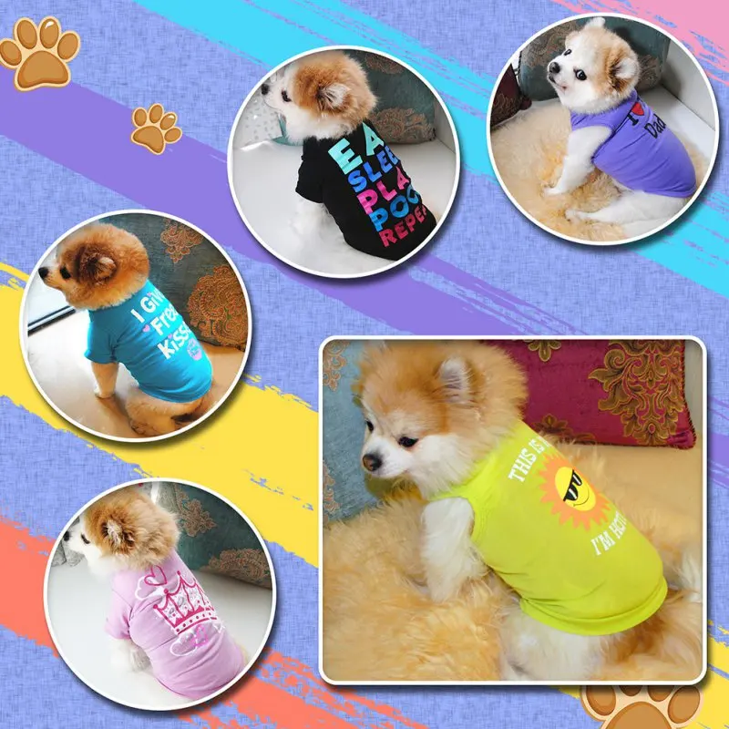 Pet Summer Short-sleeved T-shirt Dog Clothes 6Pcs/Set Fashion Casual Puppy Vest Pet Clothing Printing T-Shirt For Dog # .
Pet Summer Short-sleeved T-shirt Dog Clothes 6Pcs/Set Fashion Casual Puppy Vest Pet Clothing Printing T-Shirt For Dog # .