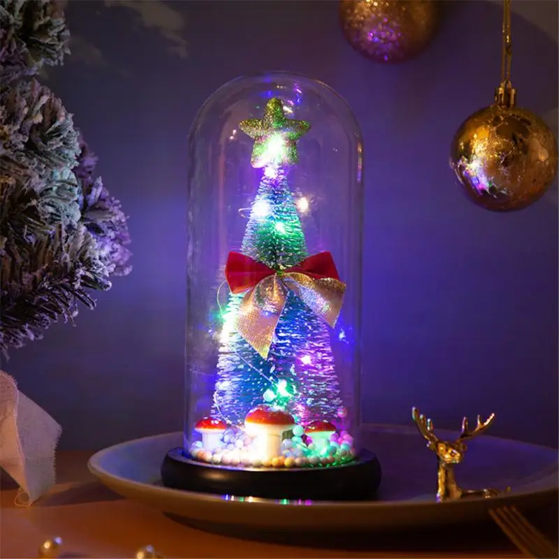 Christmas Gift Creative Christmas Tree Glass Cover Ornaments Festive Party Desktop Decoration Crafts Creative Night Light New
Christmas Gift Creative Christmas Tree Glass Cover Ornaments Festive Party Desktop Decoration Crafts Creative Night Light New